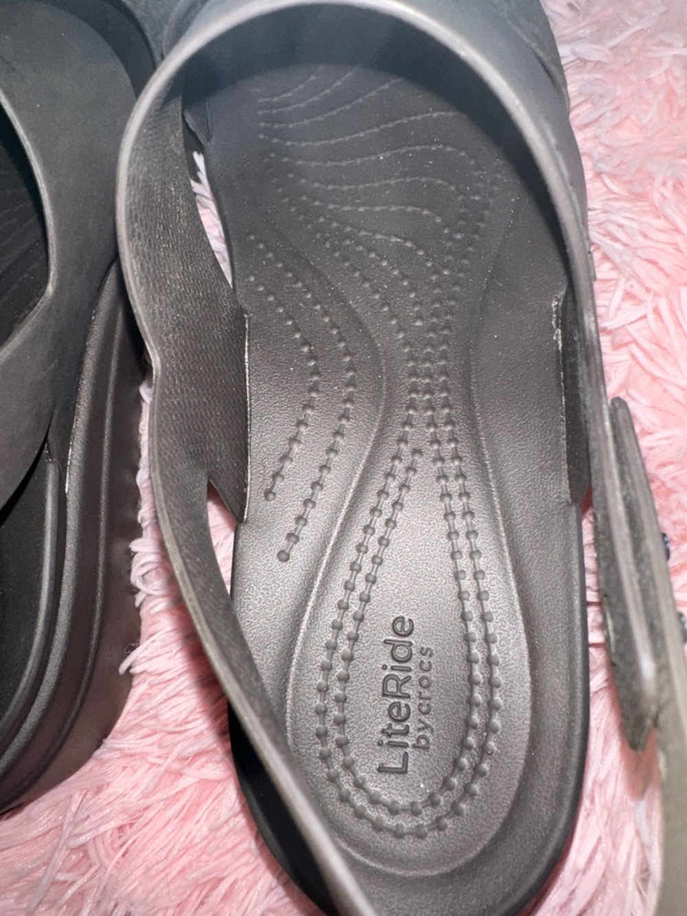 CROCS Brown Double-Strap Slingback Sandals - Picture 9 of 9